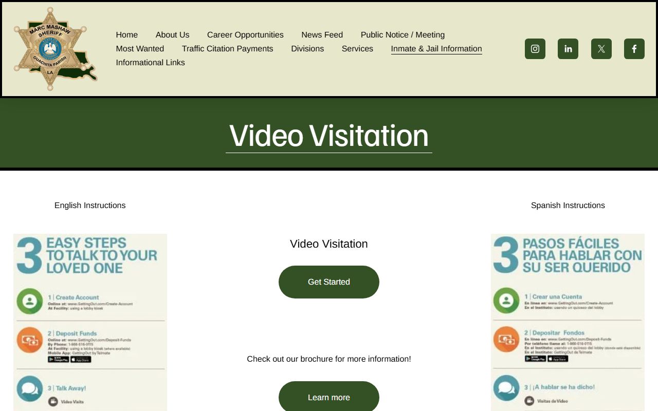 Ouachita Parish Clerk records OPSO video visitation boundary
