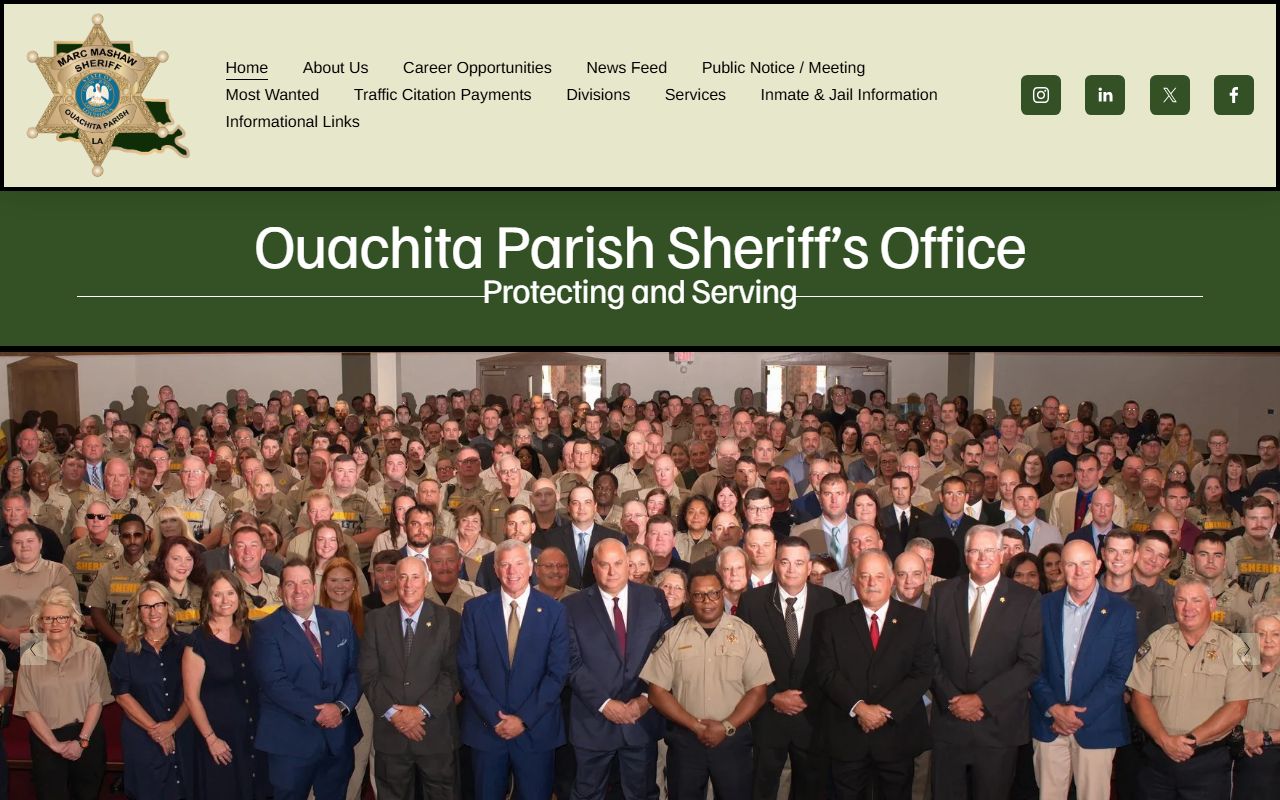 Ouachita Parish arrest records Sheriff's Office homepage