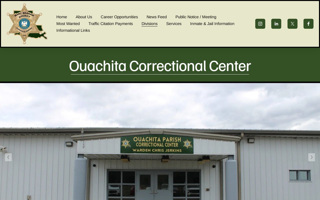 Ouachita Parish arrest records Ouachita Correctional Center