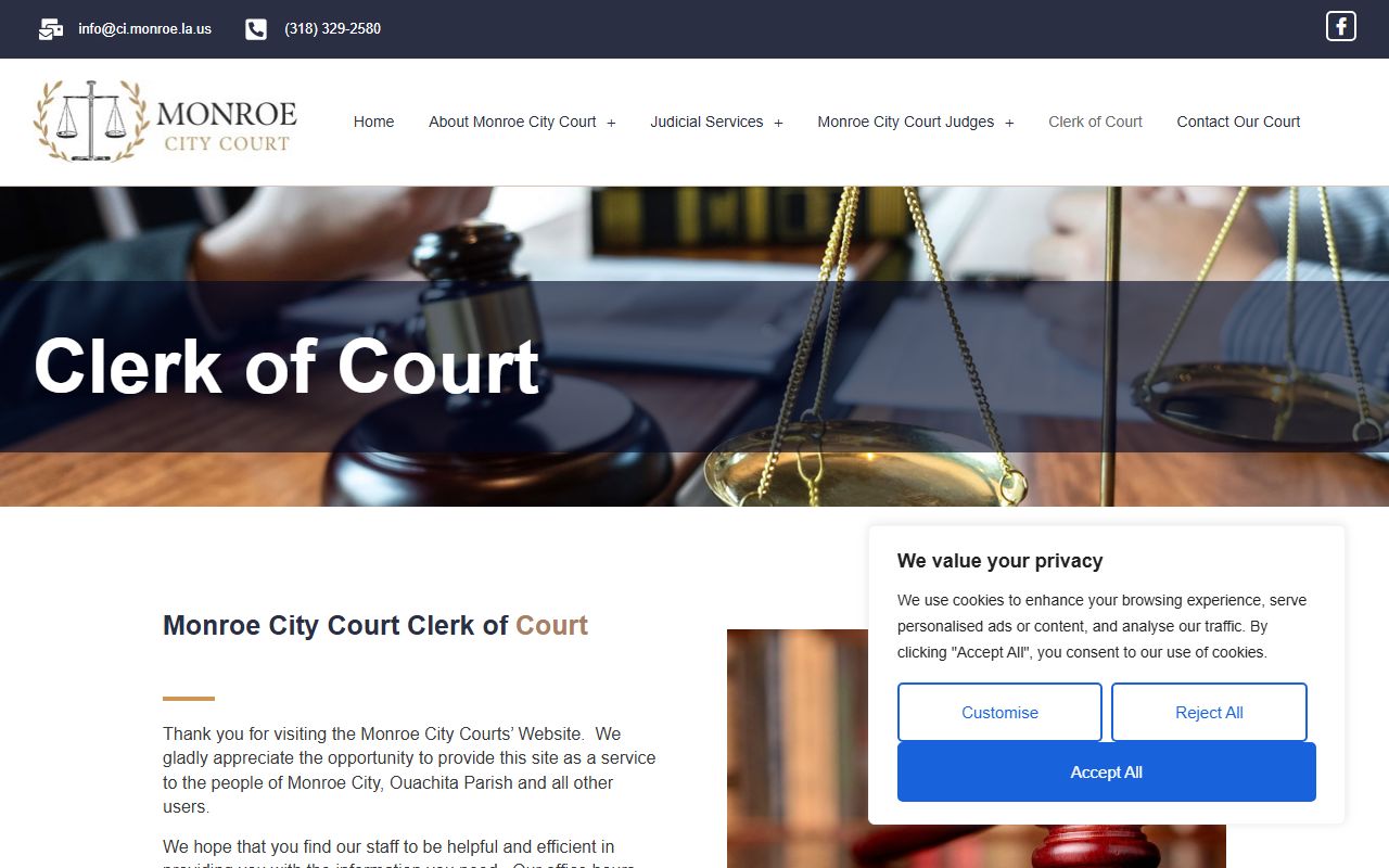 Ouachita Parish court dockets Monroe City Court clerk page