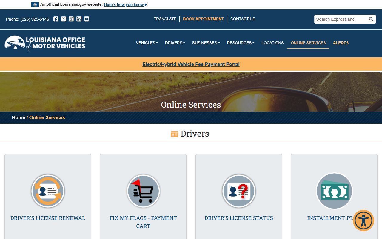 Ouachita Parish District Court Louisiana OMV online services boundary