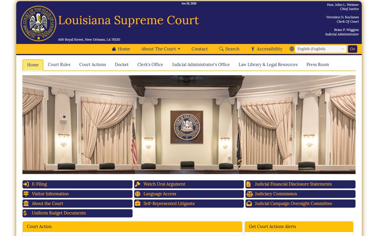 Ouachita Parish District Court Louisiana Supreme Court hierarchy