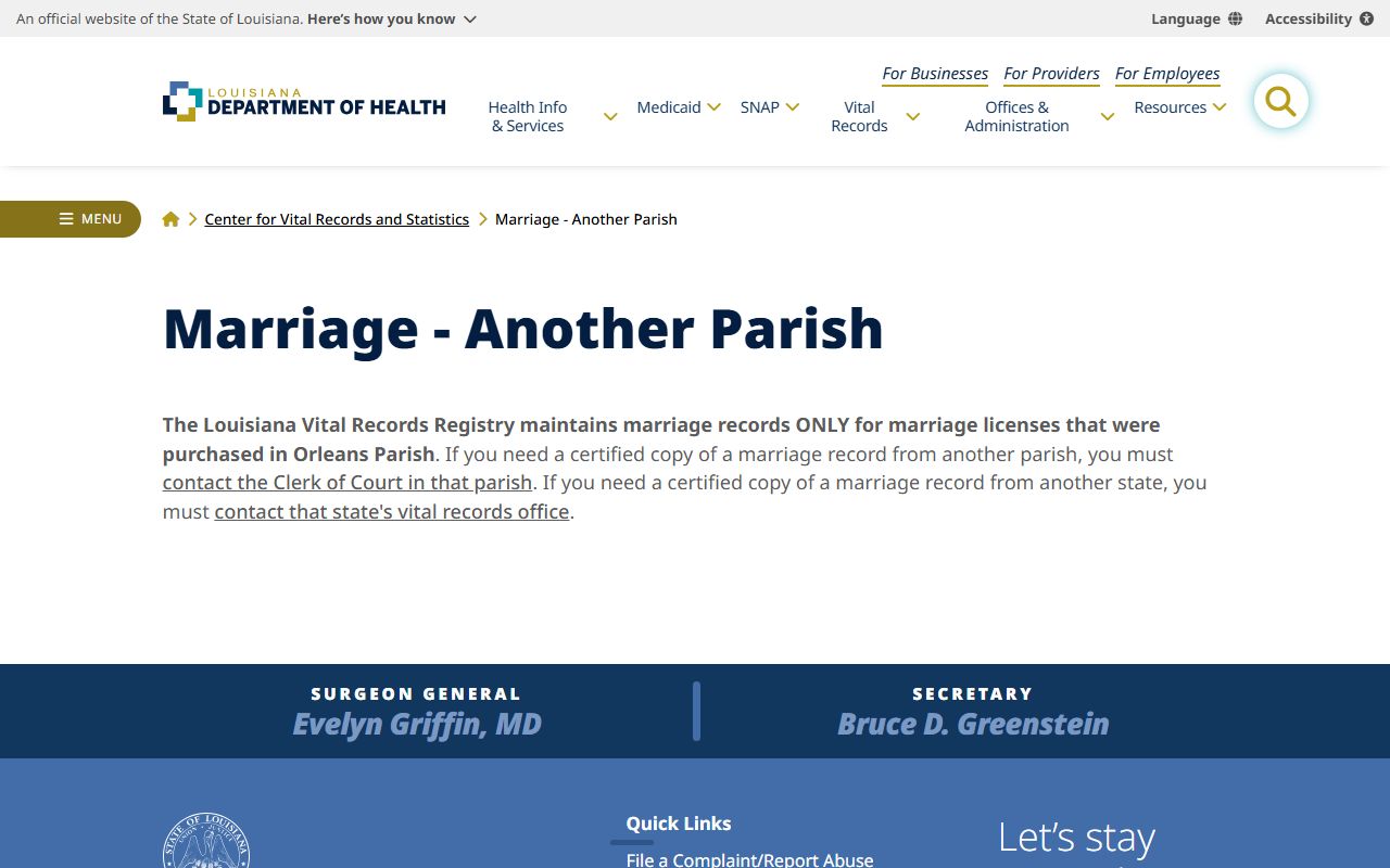 Ouachita Parish divorce records LDH certified decree limit
